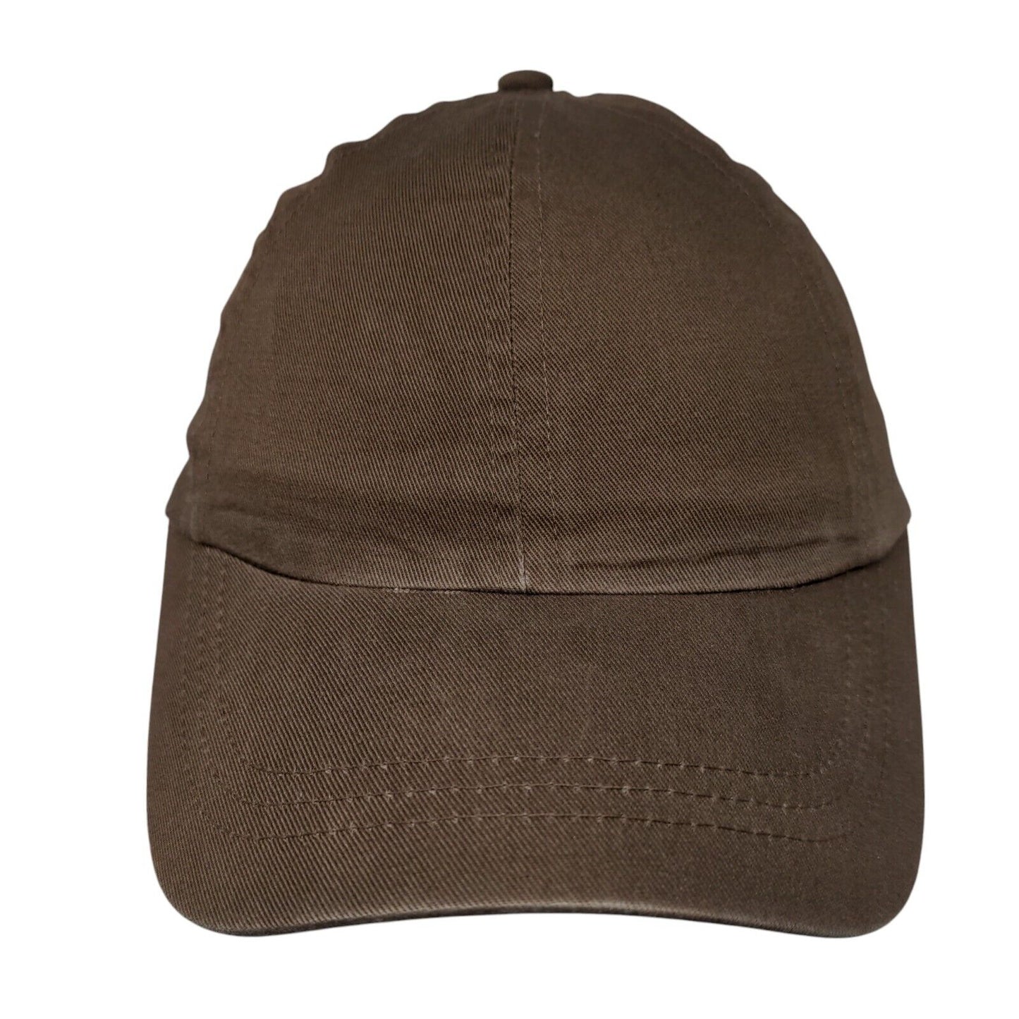 Unbranded Strapback Hat Brown OSFA Adjustable Blank Solid 6 Panel