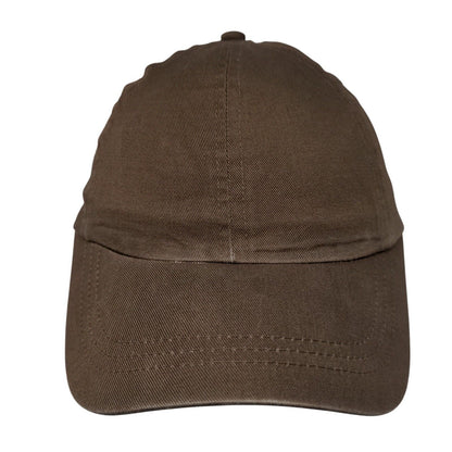Unbranded Strapback Hat Brown OSFA Adjustable Blank Solid 6 Panel