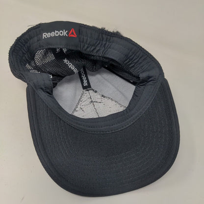 Reebok Men's Mesh Back Hat Black Embroidered Big Triangle Logo