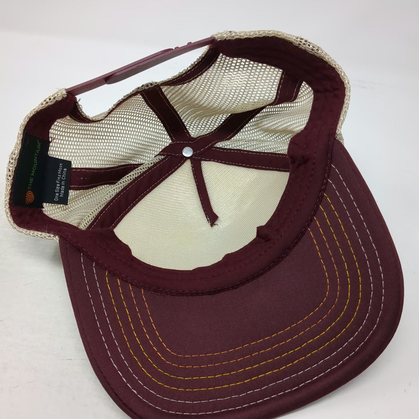 The Mountain Trucker Hat Purple Beige One Size Giraffe Sunset Savanna Wildlife