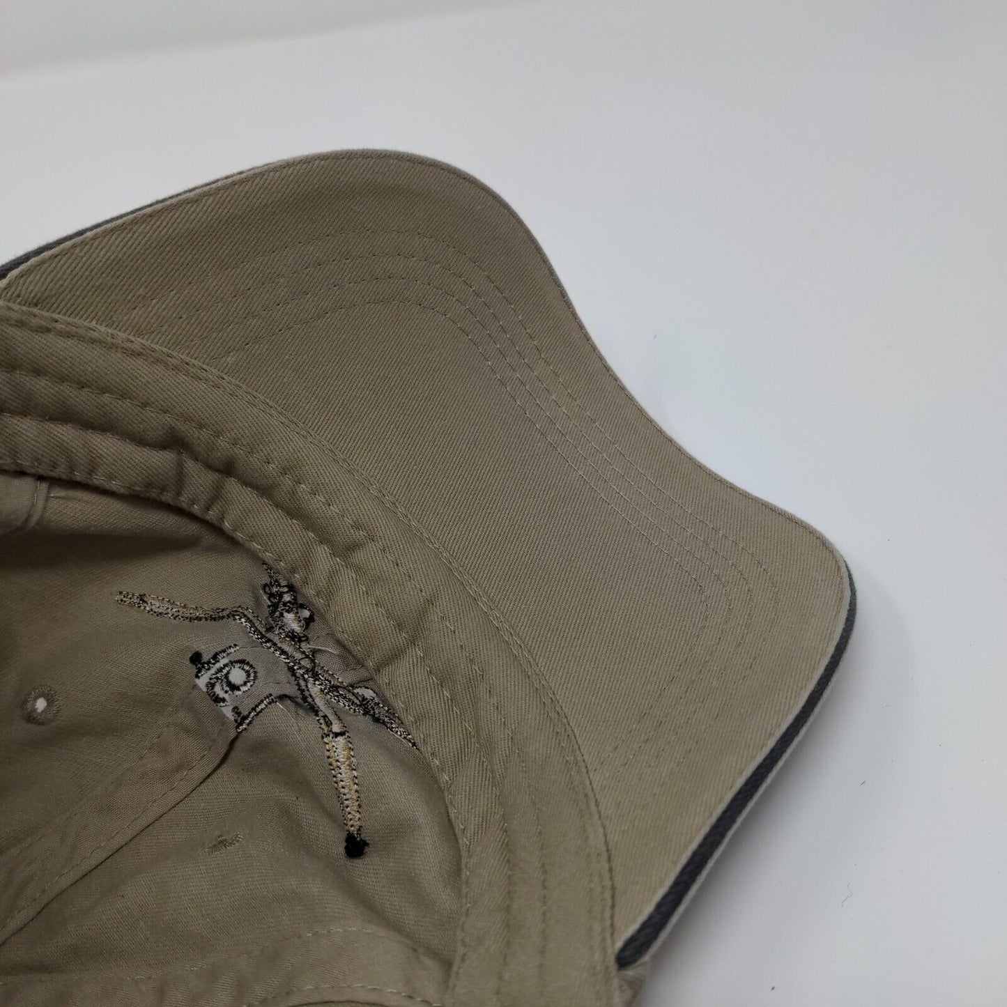 Crossed Rifles Strapback Hat Tan One Size First In War First In Peace