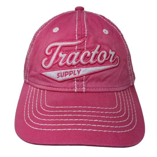 Tractor Supply Slideback Hat Pink OSFM Adjustable Embroidered 6 Panel Cotton