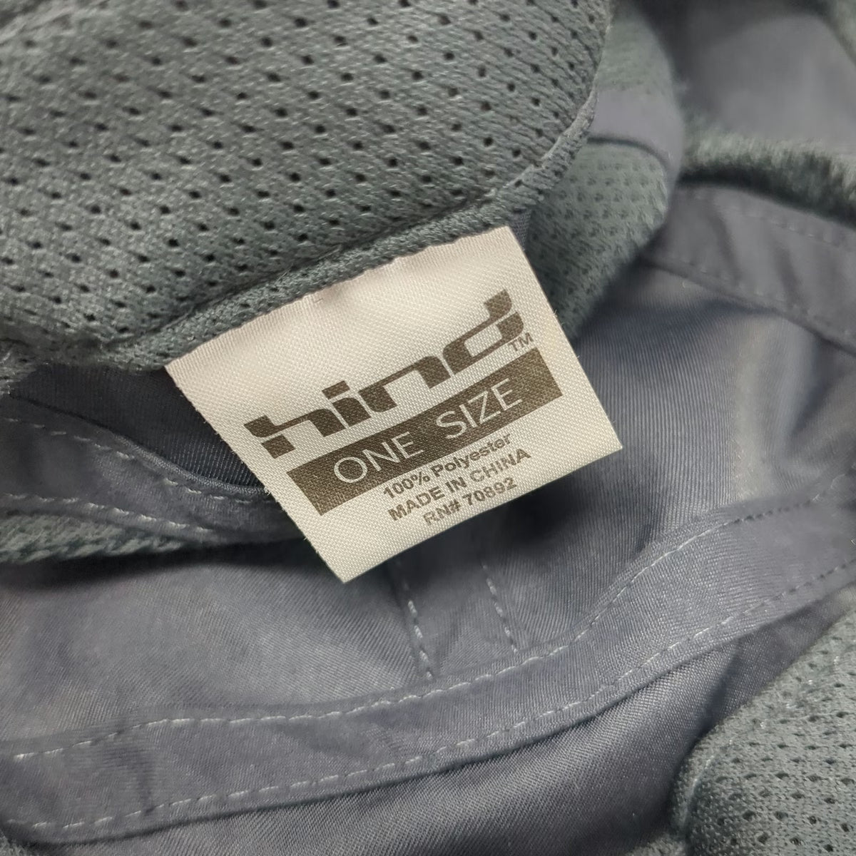 Hind Baseball Cap Gray One Size Mesh Back Reflective Snakeskin Pattern Run Hat