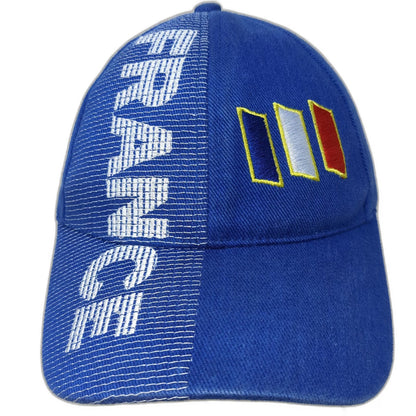 Blue Baseball Cap One Size France Country Flag Rooster Adjustable Strapback Hat