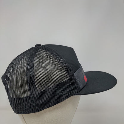 Russell Athletic Snapback Trucker Hat Black One Size Adjustable Mesh Back