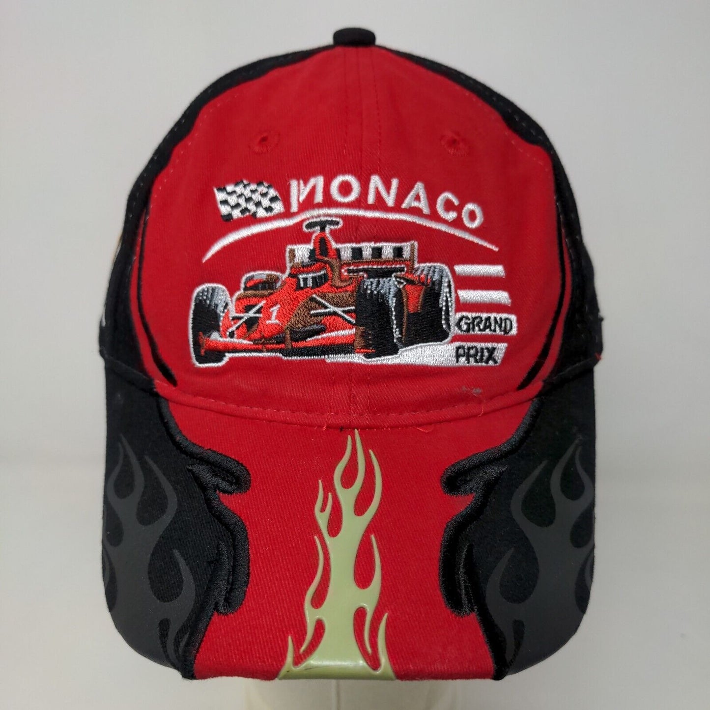 Molipor Men's Slideback Hat Multicolor Monaco Grand Prix Embroidered Flames