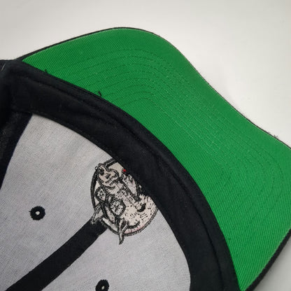 KC Caps Snapback Black Hat One Size Green Underbrim Blind Pig Embroidered Logo