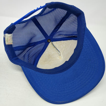 Mona GMC Trucker Hat Blue Red One Size Mesh Back Snapback Embroidered Logo