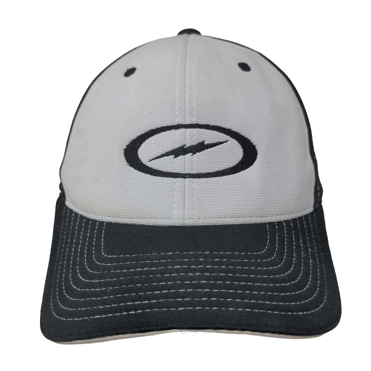 Storm Pacific Headwear Fitted Hat M-XL Gray Black Embroidered Lightning Logo