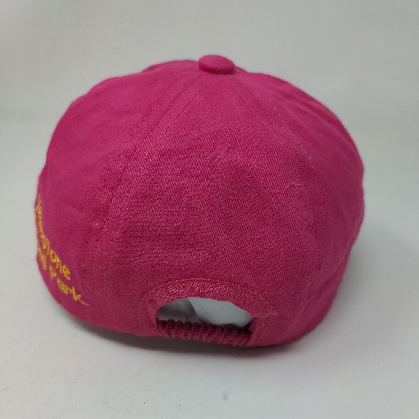 Yellowstone National Park Stretch Strapback Pink One Size Embroidered Animals