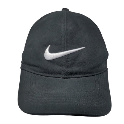 Nike Strapback Hat Black OSFM Adjustable Embroidered Swoosh Legacy91 Dri-Fit