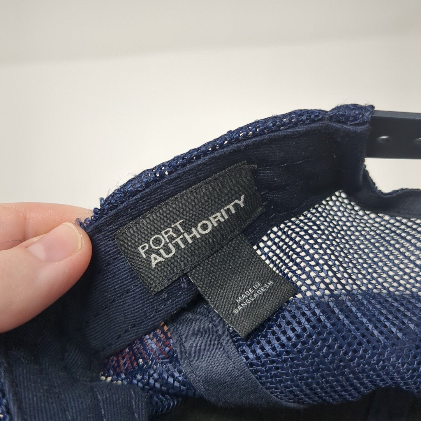 Classic Snapback Trucker Hat Blue One Size Adjustable Mesh Back Port Authority