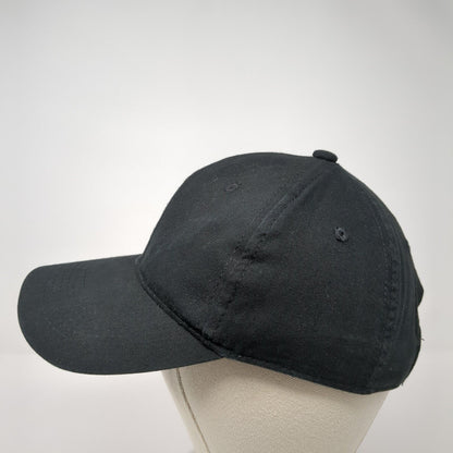 George Strapback Hat Black One Size Adjustable Vented Holes 6 Panel Blank
