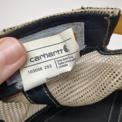 Carhartt Trucker Hat Beige OS Kniferiver American Flag Mesh Embroidery Snapback