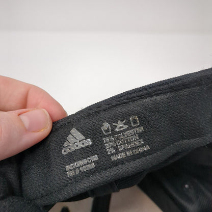 Adidas Strapback Hat Black One Size Adjustable 3 Stripes Logo 6 Panel