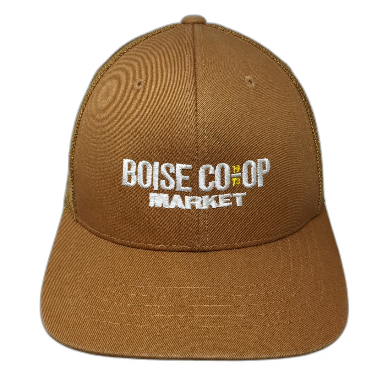 Carhartt Trucker Hat Brown One Size Boise Co-op Market Snapback Mesh Back