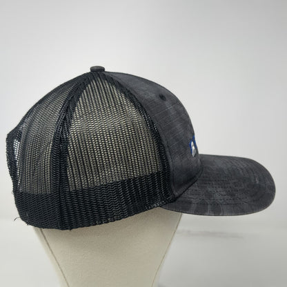 Richardson Trucker Hat Black Blue One Size Farwest Hex Camo Mesh Back Snapback