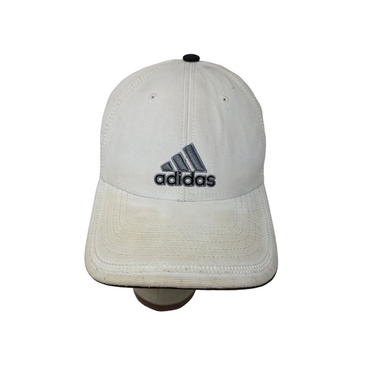 Adidas Climalite Strapback Hat White Embroidered Logo Spell Out