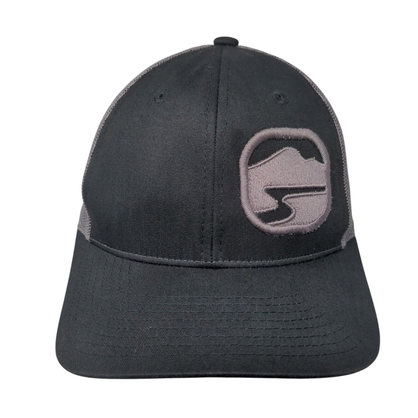 Richardson Snapback Trucker Hat Black M/L Adjustable Mesh Back 6 Panel