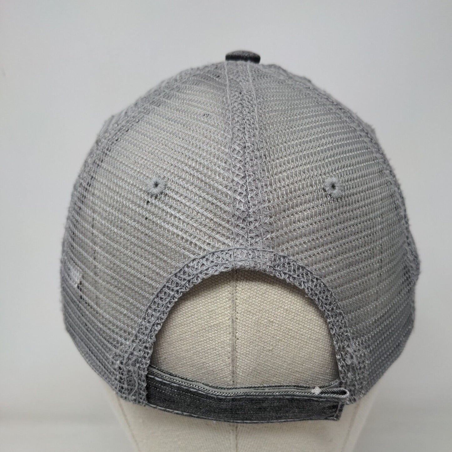 Camping Hair Don't Care Strapback Trucker Hat Gray One Size Katydid