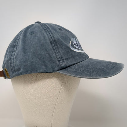 Adams Blue Baseball Cap One Size Leather Strapback Classy Chassie Car Wash Hat