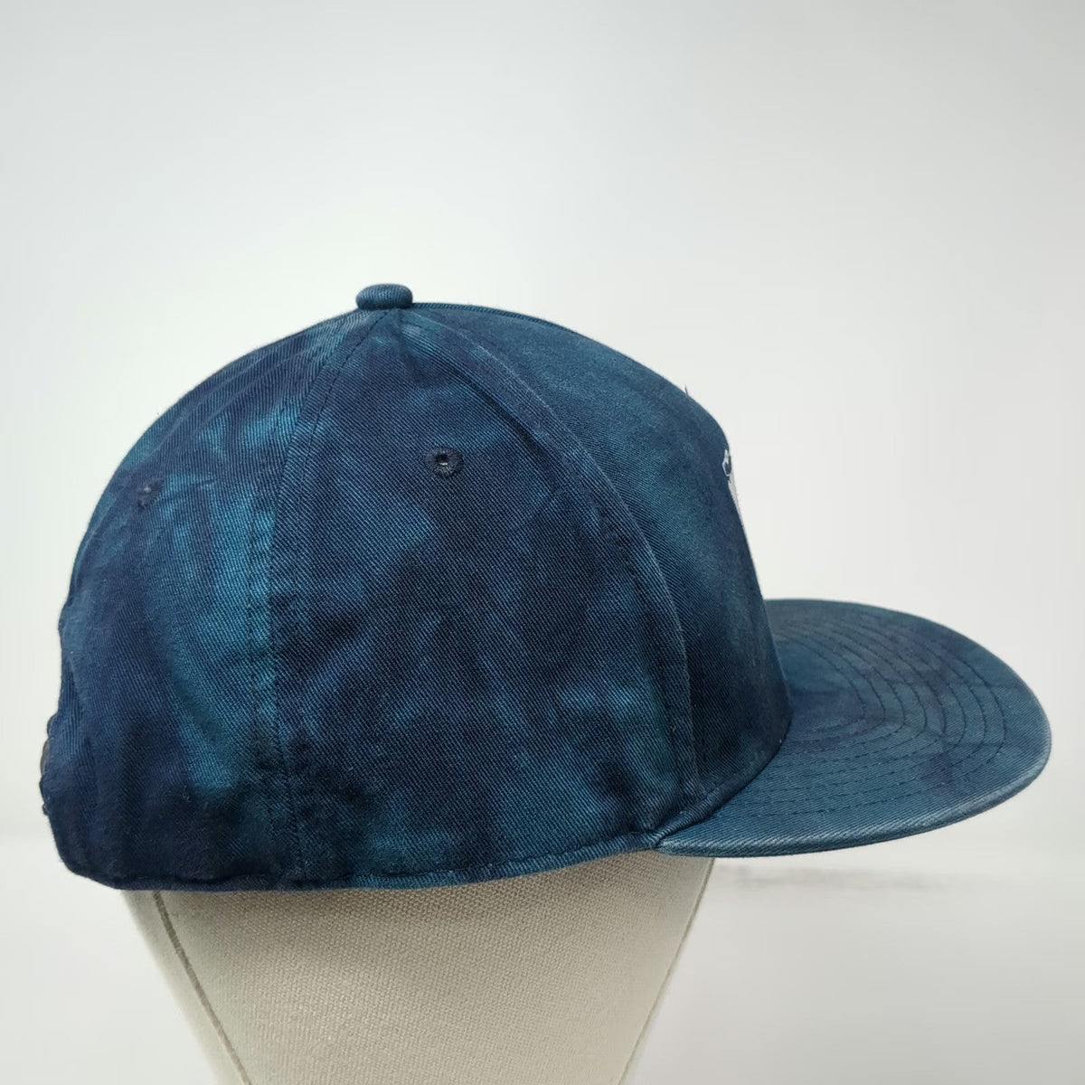 Vans Snapback Blue Hat One Size Acid Wash Embroidered 1966 OTW Logo Skateboard