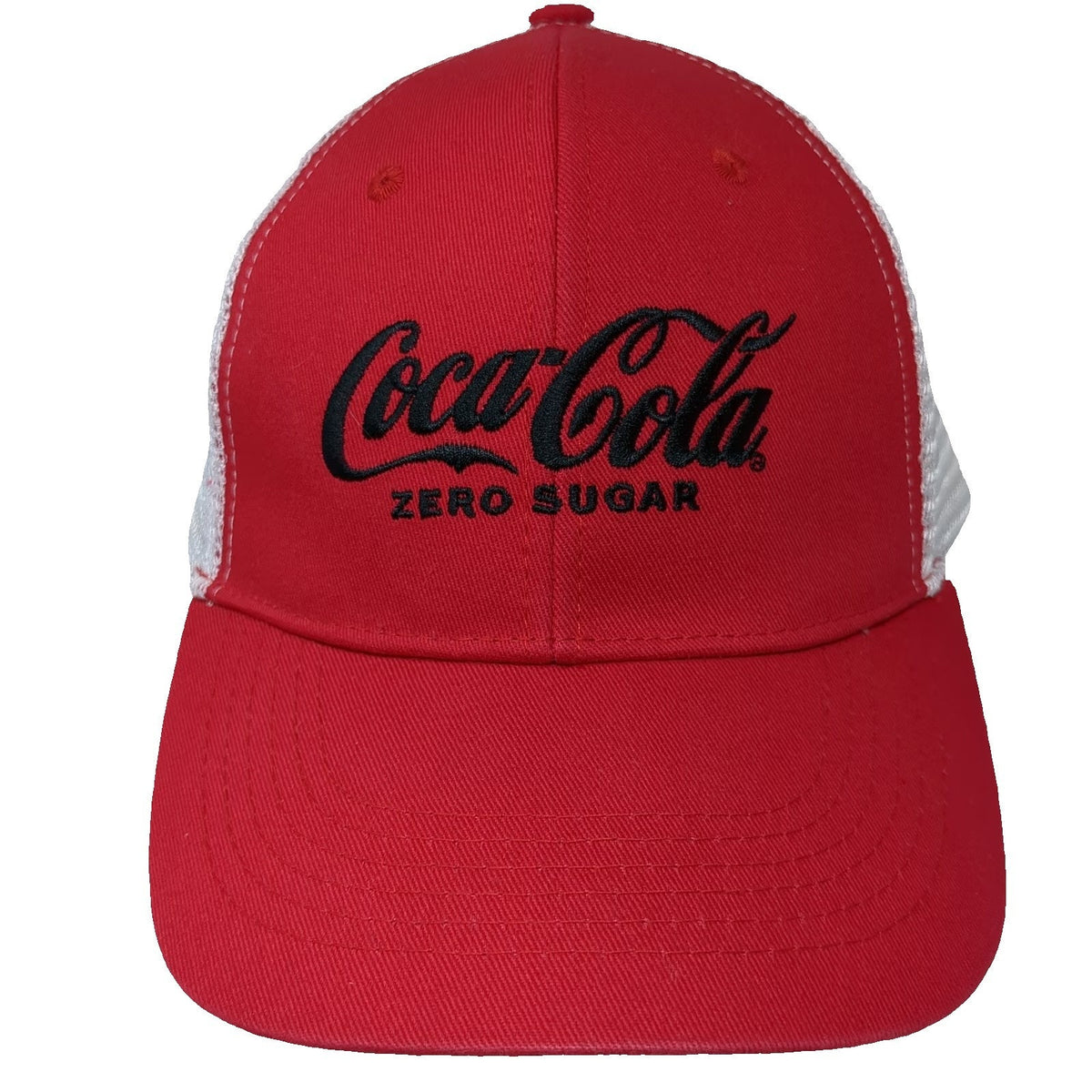 Coca-Cola Zero Sugar Baseball Cap Red White Black One Size Mesh Strapback Hat