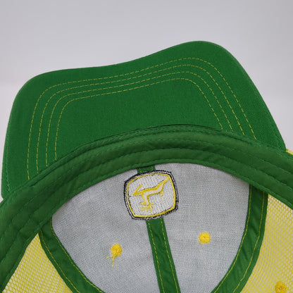 John Deere Logo Mesh Back Trucker Hat Multicolor One Size Adjustable