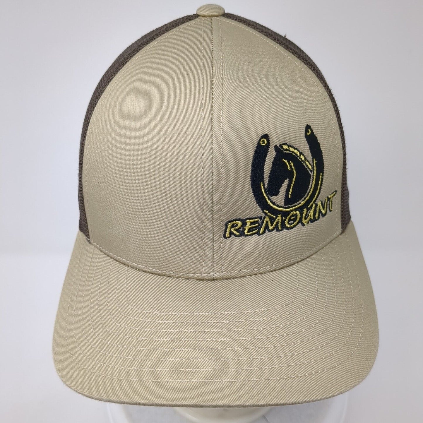 Remount Snapback Trucker Hat Brown OS Adjustable Mesh Back Pacific Headwear