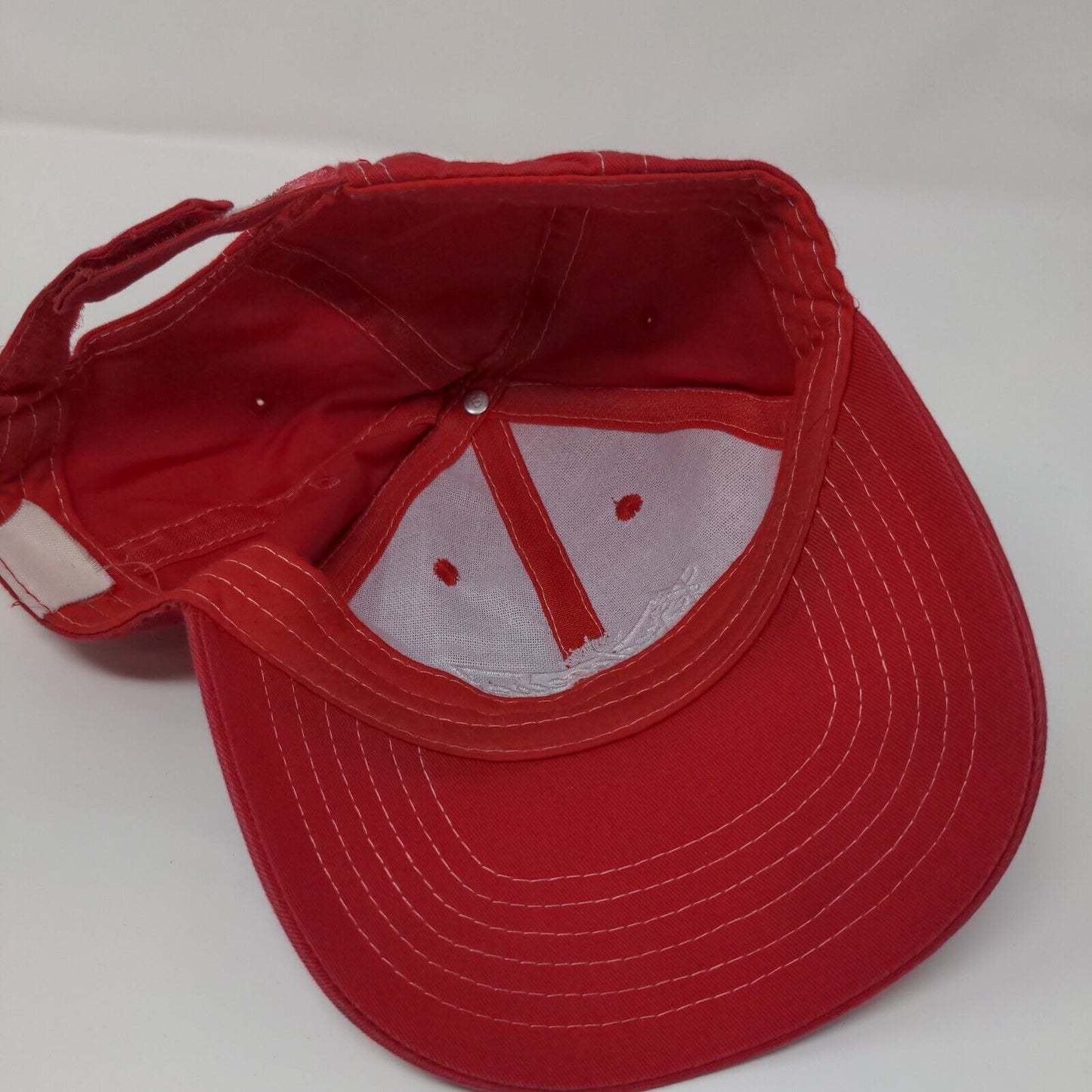 Budweiser Strapback Hat Red One Size Adjustable Embroidered 6 Panel