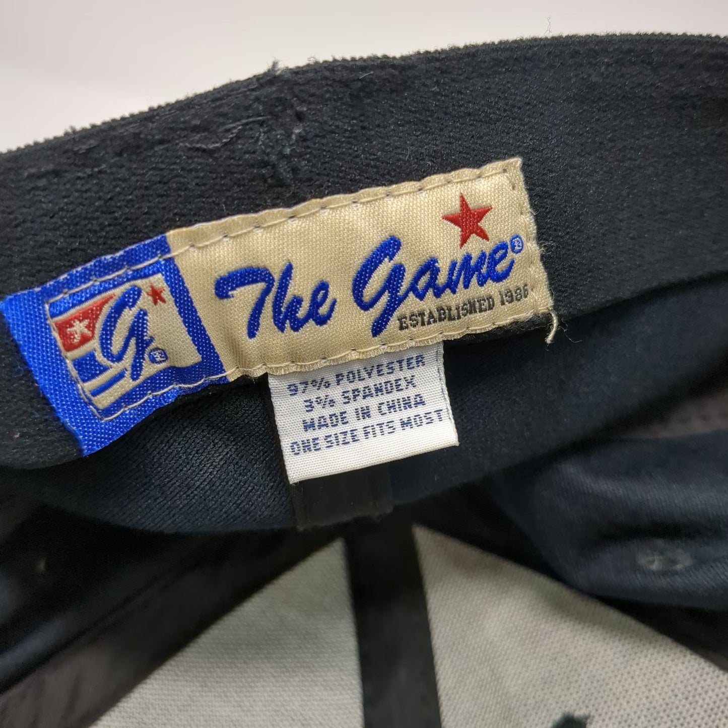 The Game Baseball Cap Black One Size Fitted Rhino Lounge 204 Jackson MS Hat 3D