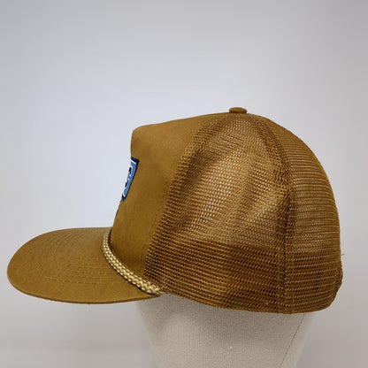 PS Producers Supply Co-Op Snapback Trucker Hat Brown OS Adjustable Rope Otto