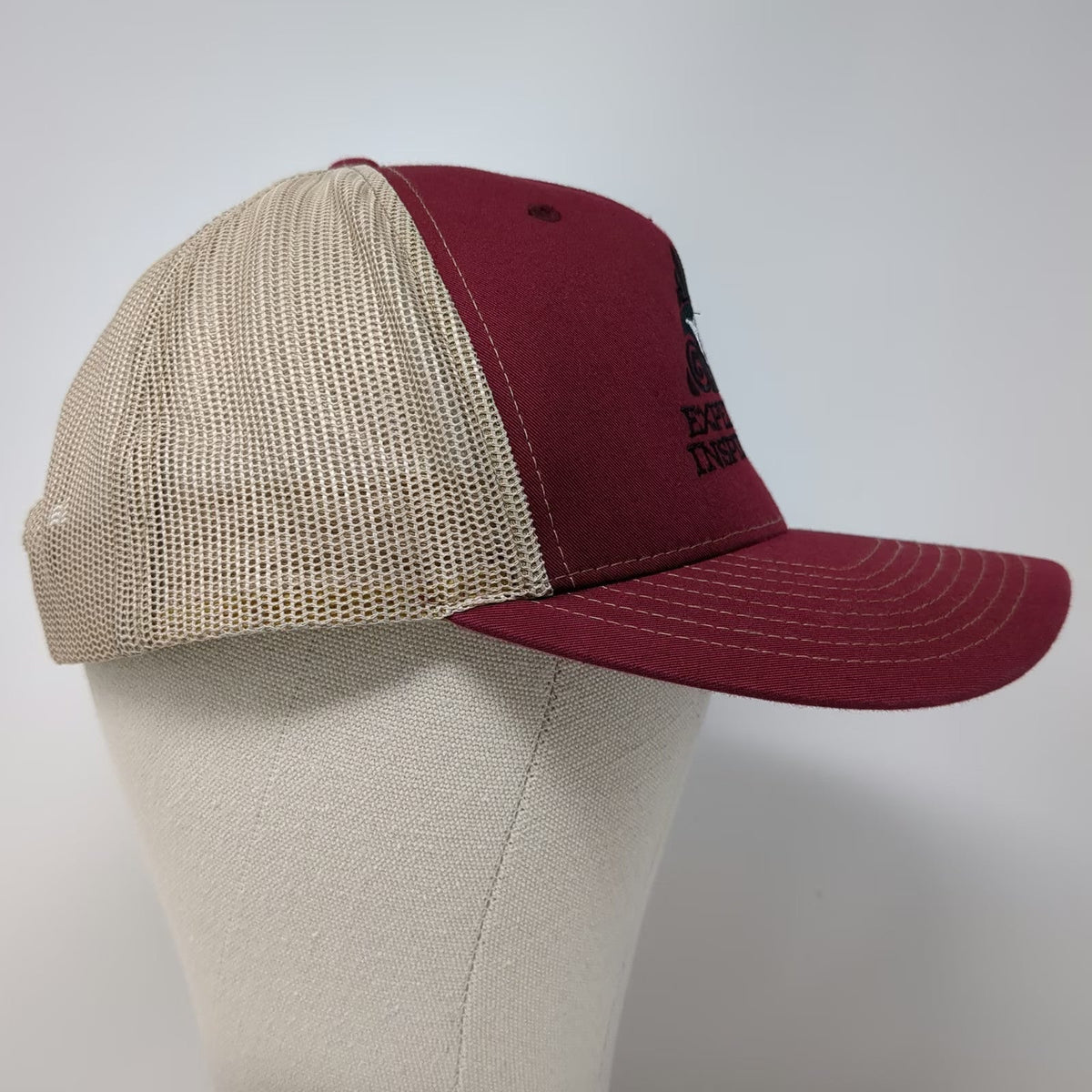 Richardson Trucker Hat Red One Size Expedition Inspiration 5 Panel Mesh Back
