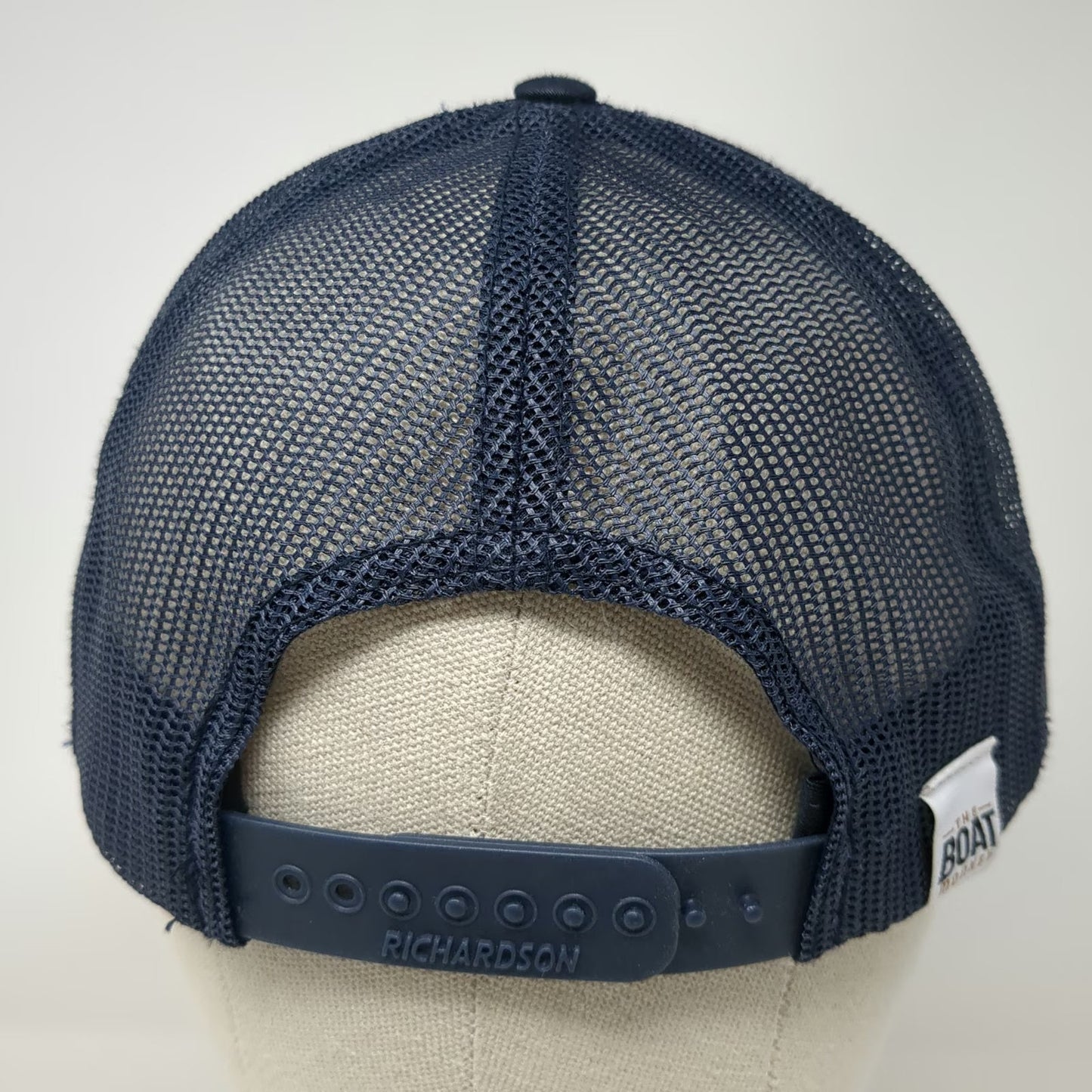 Richardson Trucker Hat Blue One Size Snapback The Boat Monkey Mesh Embroidered