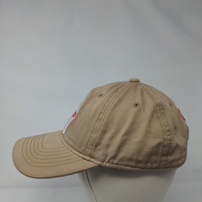 Dunkin' Donuts Slideback Hat Tan OSFA Adjustable Embroidered 6 Panel