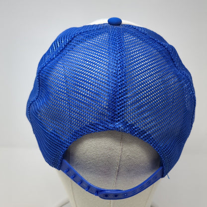 Consolidated Agencies Inc Snapback Trucker Hat Blue OS Adjustable Mesh Speedway