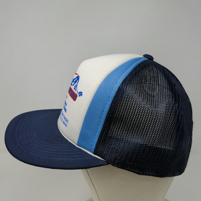 Inland Imports Trucker Hat Blue One Size Teton Communications Idaho Radio Mesh