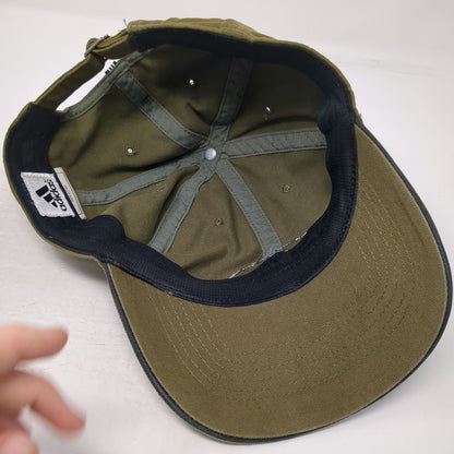 Adidas Baseball Cap Green One Size Mountain Logo Slideback Hat Adjustable Cotton