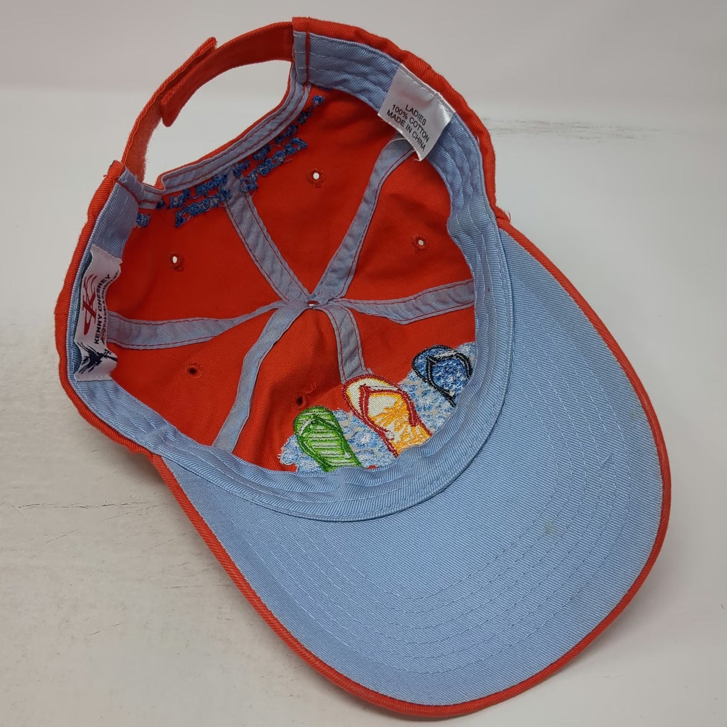 Kenny Chesney Baseball Cap Orange OS Flip Flop Summer Tour 2007 Concert Hat