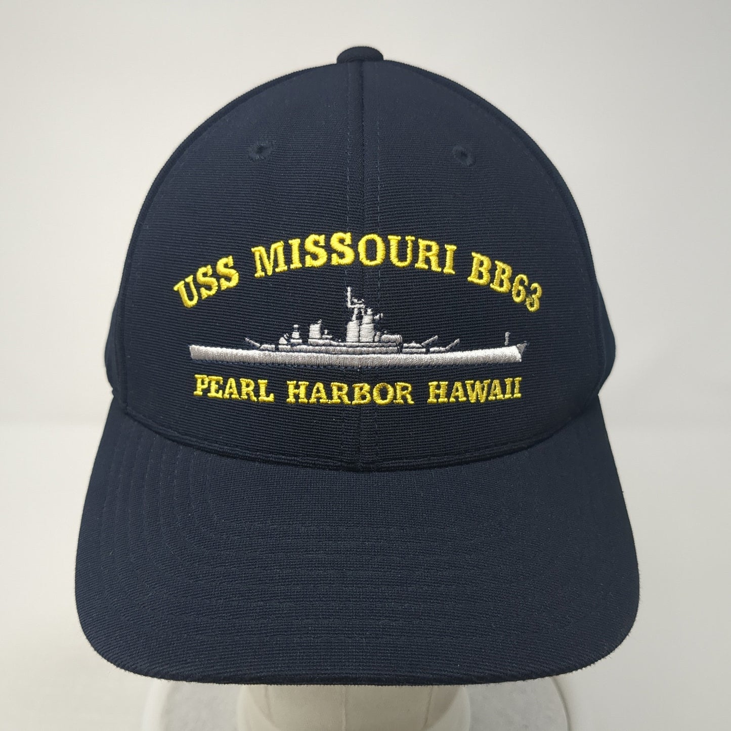 USS Missouri BB63 Pearl Harbor Hawaii Baseball Cap Blue OS Pacific Headwear