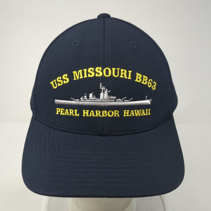 USS Missouri BB63 Pearl Harbor Hawaii Baseball Cap Blue OS Pacific Headwear