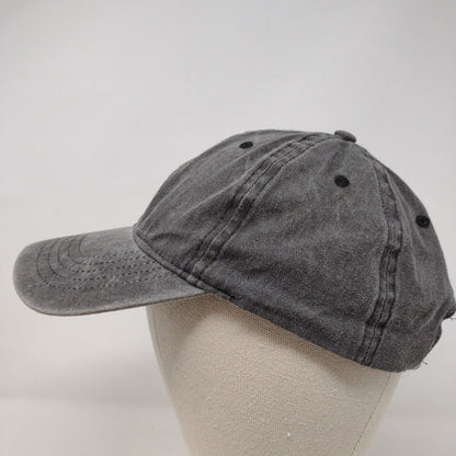 Unbranded Strapback Hat Gray OSFA Adjustable 6 Panel Blank Solid