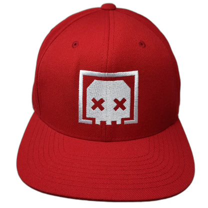 Yupoong Snapback Red One Size Apex Legends Skull Flat Brim Video Game Gaming Hat