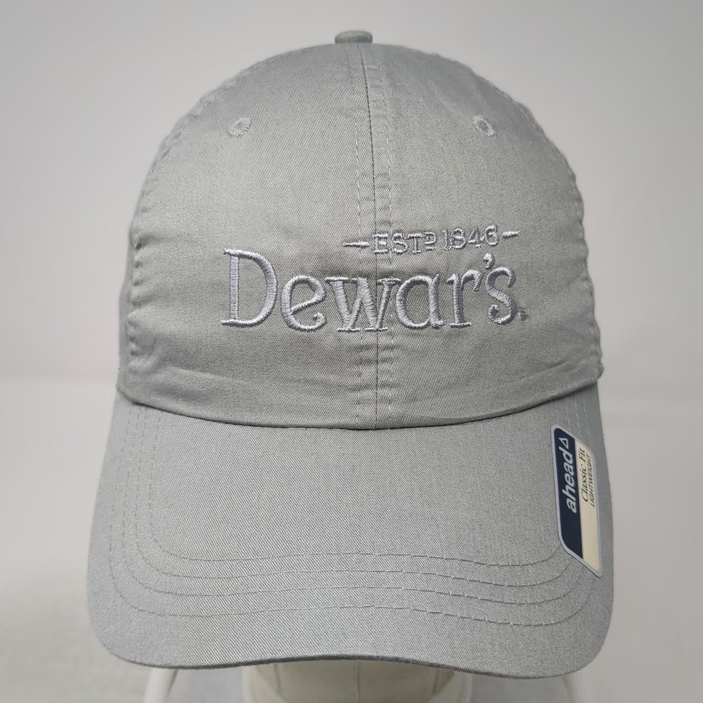 ahead Baseball Cap Gray One Size Dewar's ESTD 1846 Logo Embroidery Cotton Hat