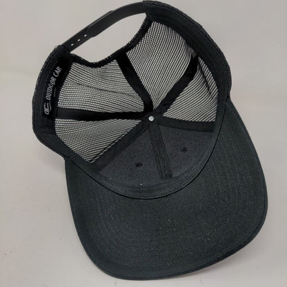 Outdoor Cap Men's Snapback Mesh Back Hat Black Adjustable Embroidered Logo