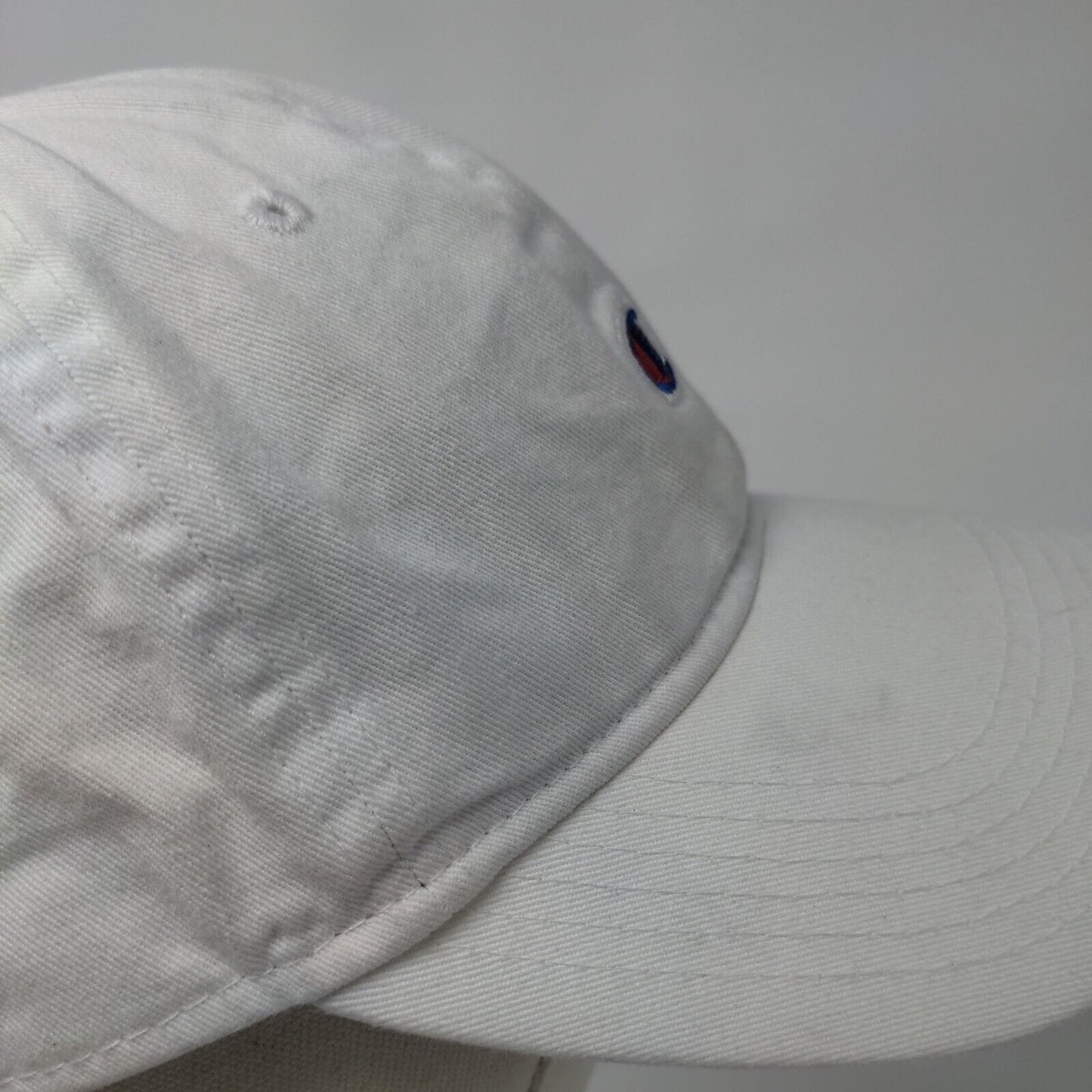 Champion Slideback Hat White OSFA Adjustable Embroidered C Logo
