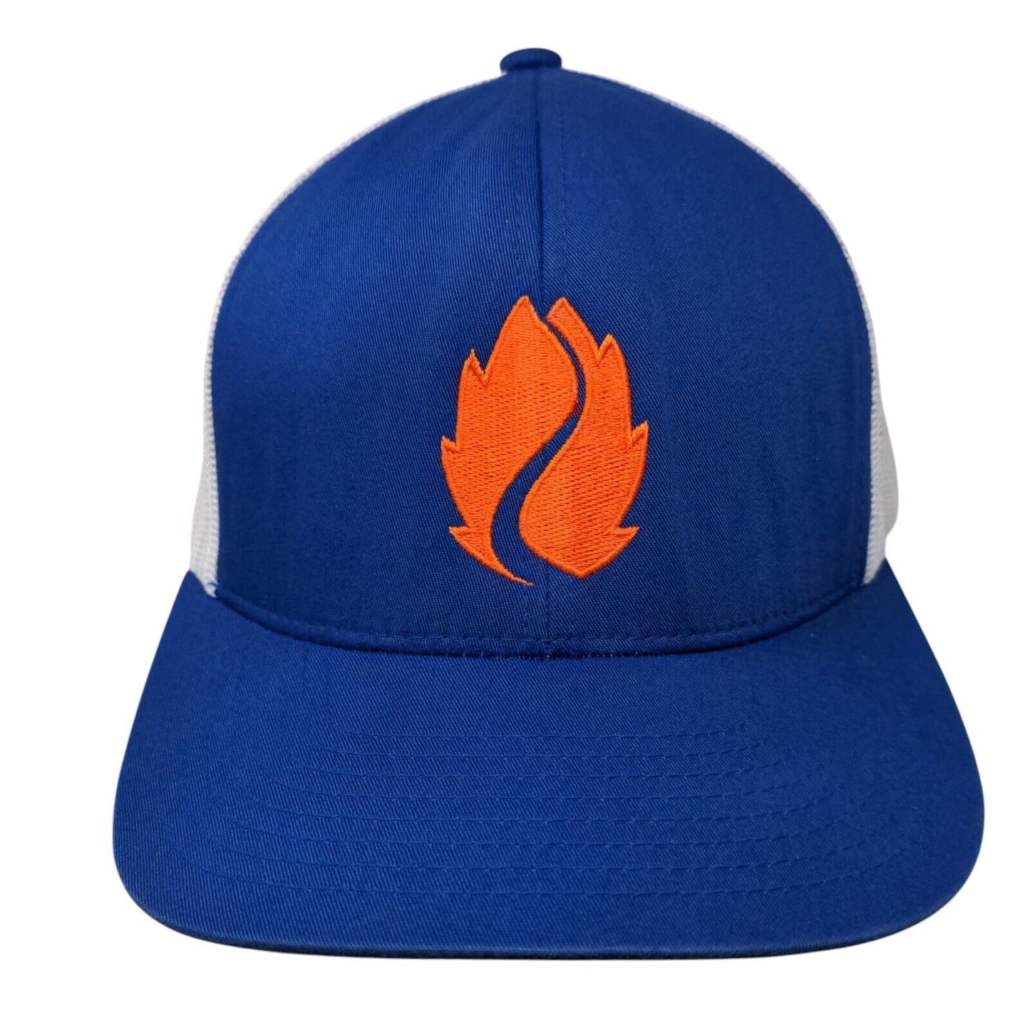 Hop Valley Brewing Co. Snapback Trucker Hat Blue One Size Mesh Back