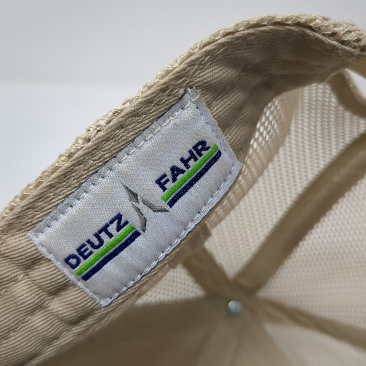 Deutz-Fahr Trucker Hat Beige One Size Snapback Mesh Patch Agriculture Tractor
