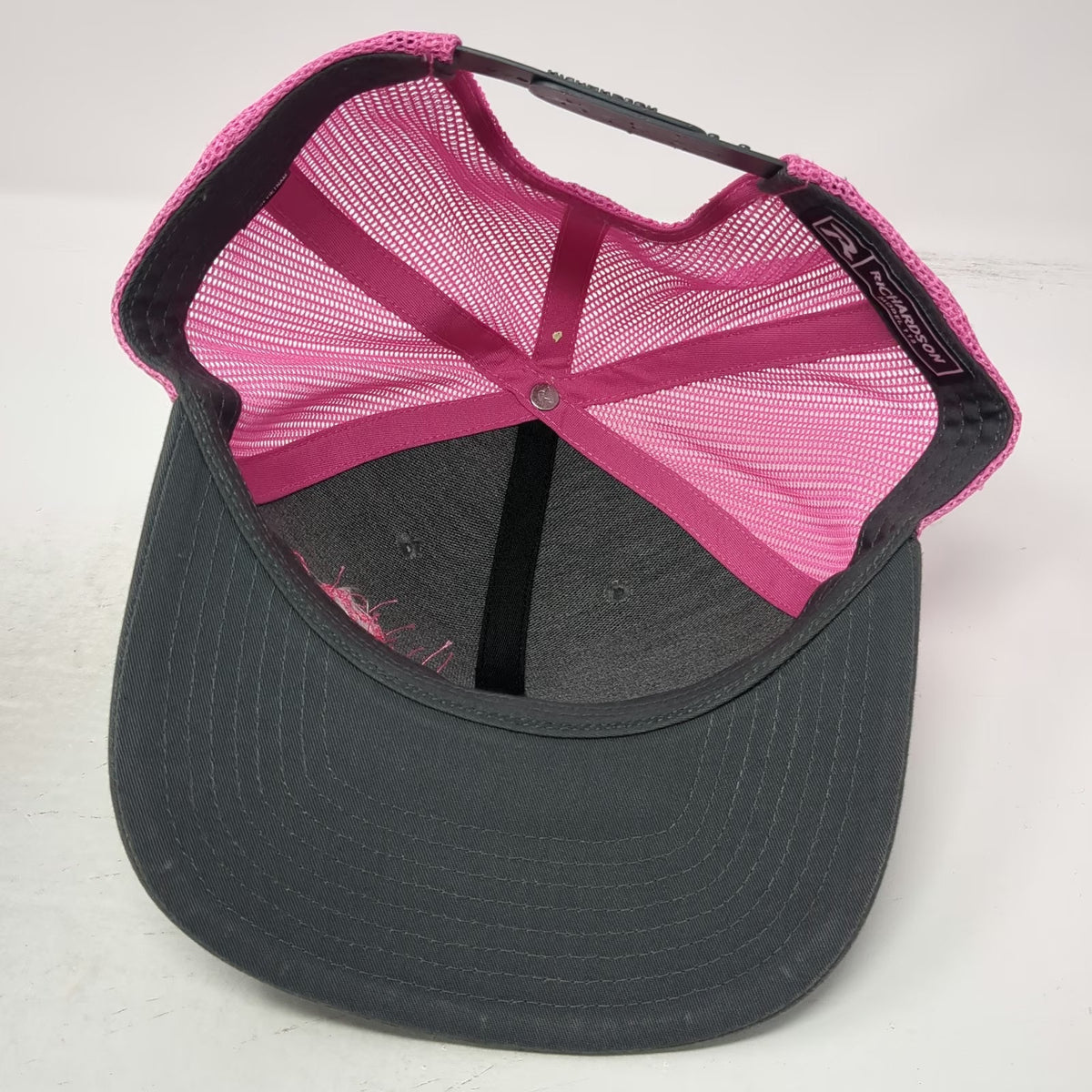 Richardson Trucker Hat Gray Pink One Size Plymouth 1938 Mesh Snapback 112