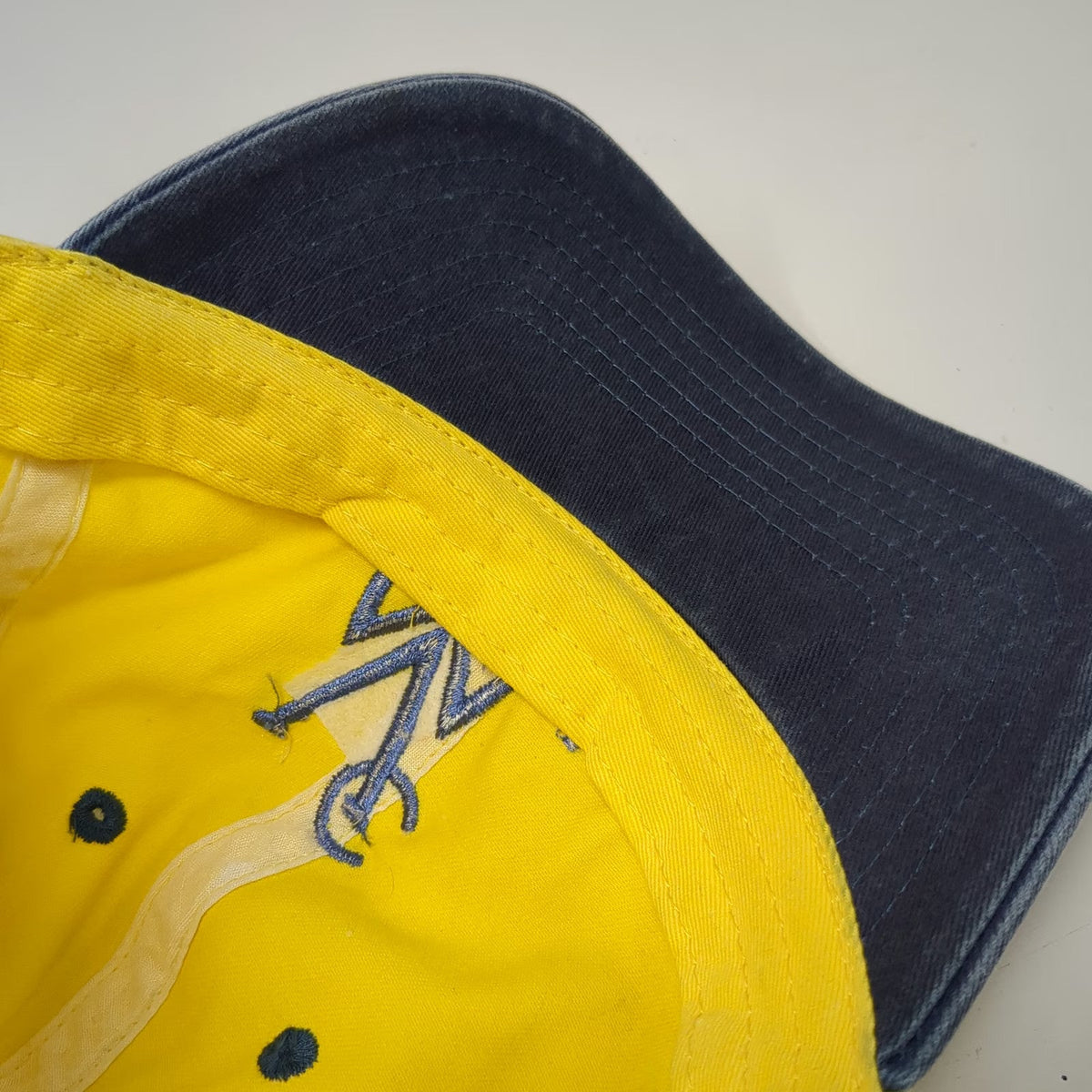 Newhattan Baseball Cap Yellow Blue One Size VMC Victory Changed My Life Hat